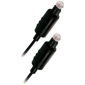 Cordon fibre optique Toslink Mâle/Mâle 2m Noir 416014 - Lot de 4