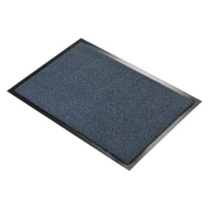 Tapis d'entrée économique Vyna-Plush 120 x 180 cm bleu Blanc