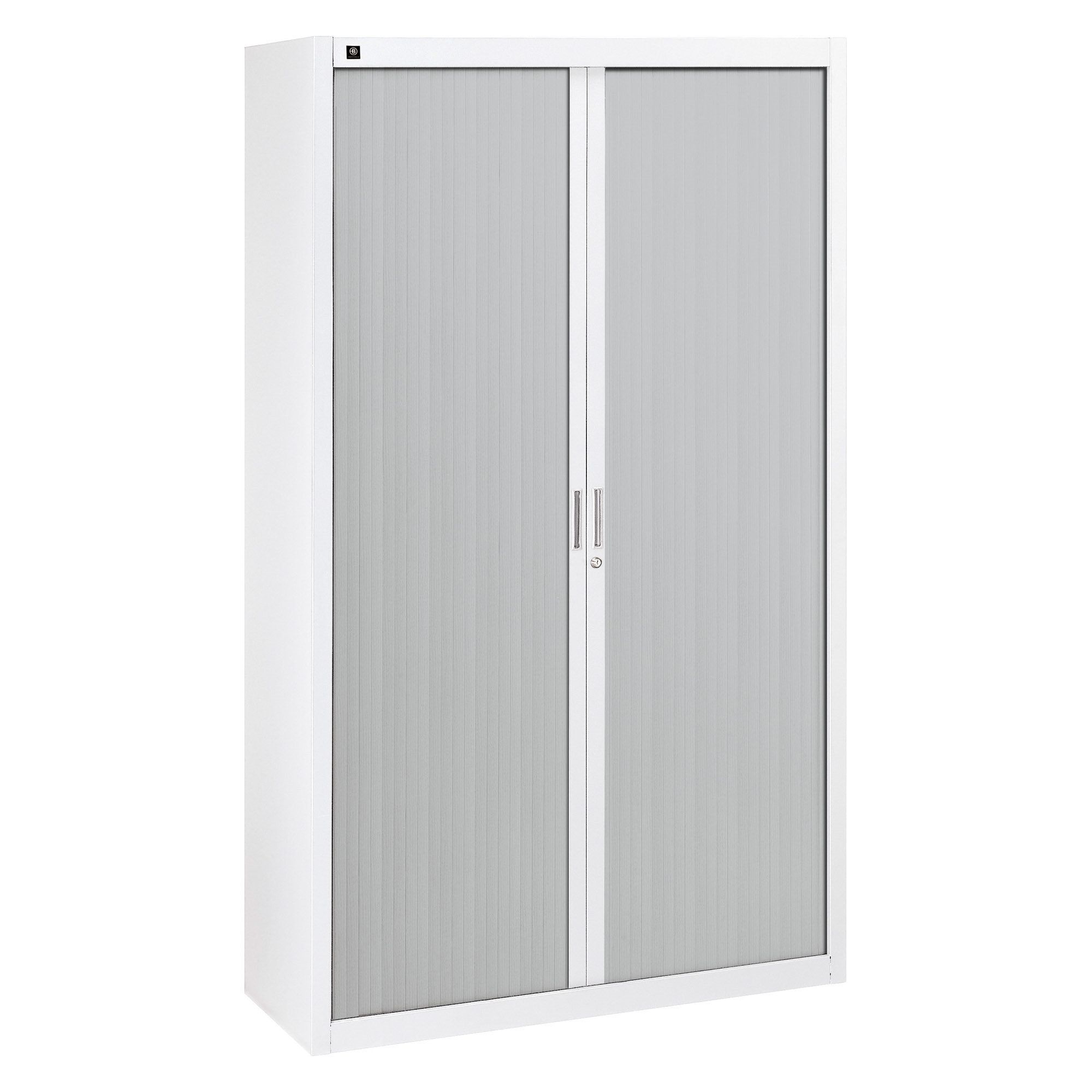 Armoires à rideaux démontables 200 x 120 cm portes aluminium Blanc