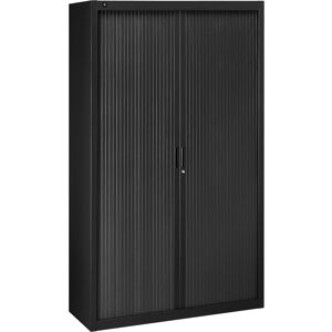 Armoires à rideaux démontables H 200 x L 120 cm Noir - portes noires