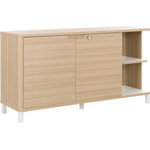 Gautier office Meuble de rangement bas avec 2 portes chêne L 160 x H 83 cm - Absolu