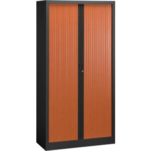 Armoire à rideaux démontable corps noir 195 x 100 cm - rideaux merisiers Noir