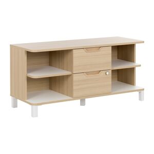 Gautier office Meuble de rangement bas avec tiroirs chêne L 120 x H 57 cm - Absolu