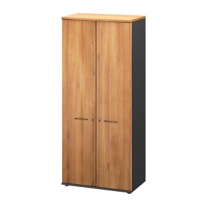 Gautier office Armoire portes battantes chêne L 80 cm - Jazz Bleu