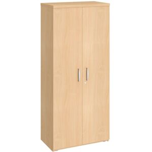 Armoire haute bois chêne clair portes battantes H 182 x L 80 cm Essens Chêne clair