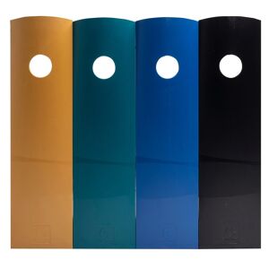 Exacompta Set de 4 porte-revues Mag-Cube Neo Deco - Couleurs assorties