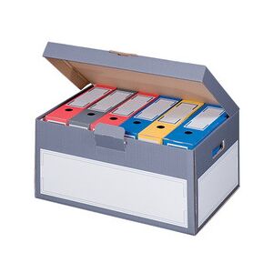 smartboxpro Boîte d'archives à couvercle, gris - Lot de 5