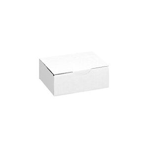 Boîte postale kraft blanc simple cannelure L 20 x l 14 x H 7,5 cm - Lot de 50 - Publicité