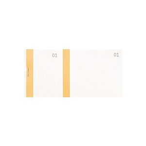 Exacompta Bloc vendeur à bande couleur 100 feuillets double numérotage - Format 6 ,6x13,5 cm - Orange - Lot de 50 - Publicité