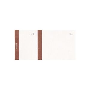 Exacompta Bloc vendeur à bande couleur 100 feuillets double numérotage - Format 6 ,6x13,5 cm - Bistre - Lot de 50 - Publicité