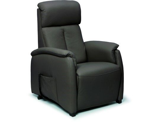 SPAZIO RELAX Fauteuil Relaxation Asia 83 cm 2 moteurs cuir bull gris