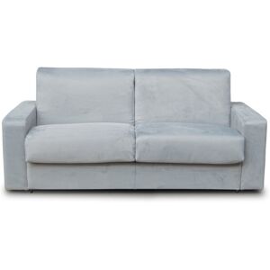 CITY Canapé lit Amsterdam2 3 places micro fibre gris matelas 140