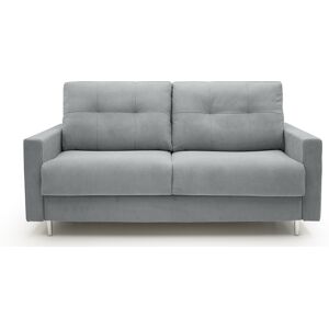 ALTEREGO DIVANI Canapé lit Rocky canapé convertible 3 places gris clair 140cm