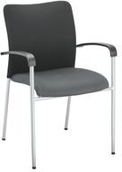 Fauteuil d'accueil empilable et léger- assise grise - Lot de 4 Fauteuil d'accueil empilable et léger- assise grise - Lot de 4