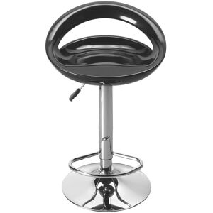 Tabouret haut Disco Disco coque échancrée noir - Lot de 2 Chêne clair