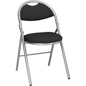 Chaises pliantes Super Confort tissu non feu allumette piétement aluminium - noir - Lot de 2 Rouge