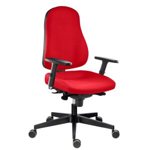 Chaise de bureau confort adapté aux grandes tailles avec accoudoirs réglables 3D - rouge