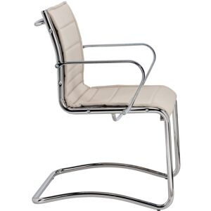 Fauteuil visiteur ANDREA - tissu taupe Gris bleu