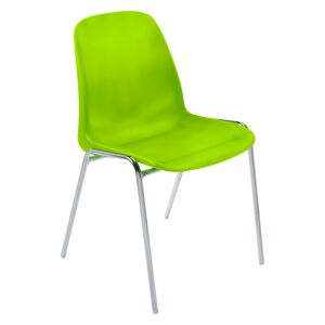 Chaise coque translucide vert - Lot de 4 Jaune