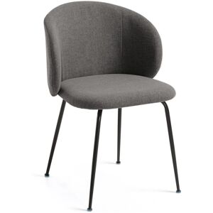 Kave home Fauteuil Minna - gris foncé - Lot de 2