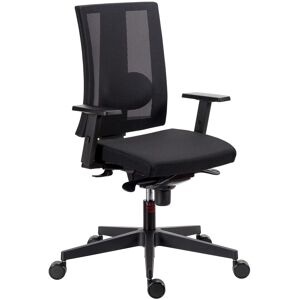 Chaise de bureau Difesa dossier maille noir - Accoudoirs 3D