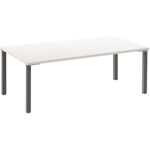 Bureau droit 200 cm blanc Exprim piétement anhtracite Anthracite