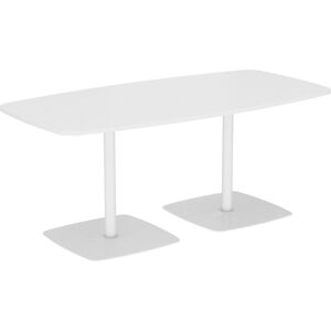 Clen Table de reunionrestauration blanc 8 places L 190 x P 90cm Tamaris