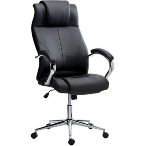 Fauteuil de direction DWAYNE simili cuir - avec accoudoirs - Mecanisme Basculant centre - Pieds chrome