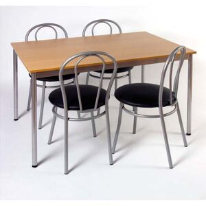 Sodematub Table collectivite Hetre alu cafeteria rectangle 120x80cm