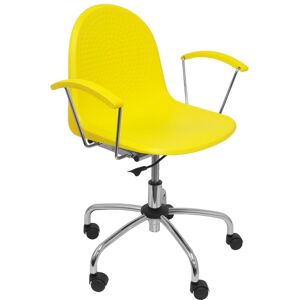 Piqueras y crespo Chaise de bureau pivotante VES - accoudoirs fixes - Jaune - Publicité