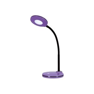 Hansa Lampe LED Splash Violet,avec variateur. Dim. Tête D10,5 cm, bras flexible H32 cm, socle D13 cm