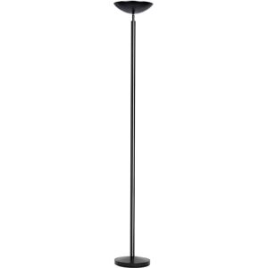 Unilux Lampadaire LED Dely 2,0 noir. Variateur d'intensité sur le mât. 3100 k, vasque orientable