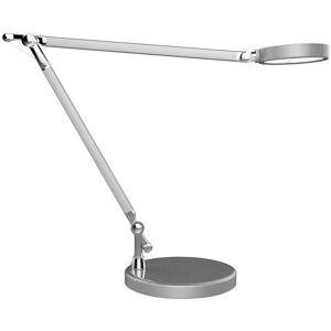 Unilux Lampe de bureau led Unilux senza2 gris métal/chrome prise europe