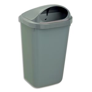 Rossignol Corbeille murale XERIOS GREEN 50L gris en polypropylène recyclé. Fixation murale ou sur poteau