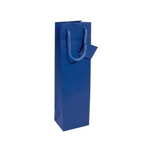 Sigel Sac à bouteille, vernis mat, pour une bouteille, bleu - Lot de 6