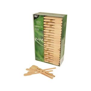 Papstar Touillette 'pure', longueur, 130 mm, en bois - Lot de 11