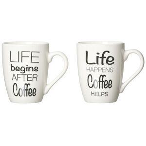 Mug LIFE, 310 ml - Lot de 6 Bleu