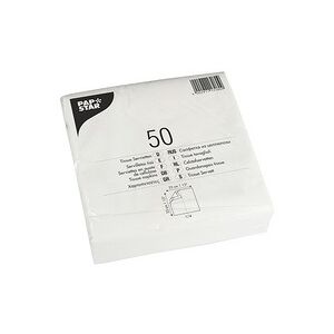 Papstar Serviette, 330 x 330 mm, 2 couches, blanc - Lot de 7