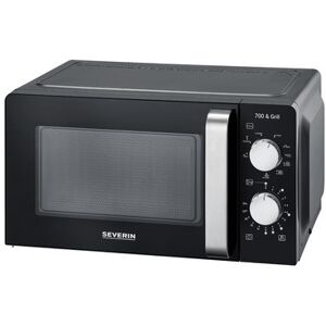 Severin Micro-ondes MW 7781, fonction grill, noir/argent