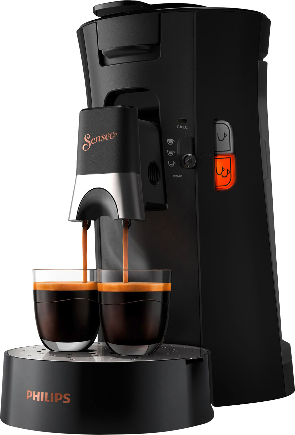 Philips Machine à café à dosette Senseo Viva Intensity plus noire 0,9 L