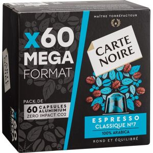 Carte noire Capsules de café Carte Noire Classique N° 7 - Boîte de 60 Aluminium