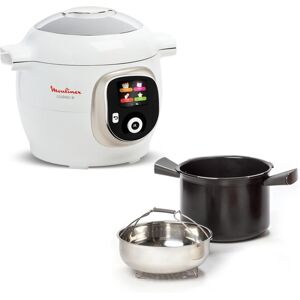 MOULINEX Autocuiseur COOKEO+ 180 recettes 6L Blanc Silver CE85BA10