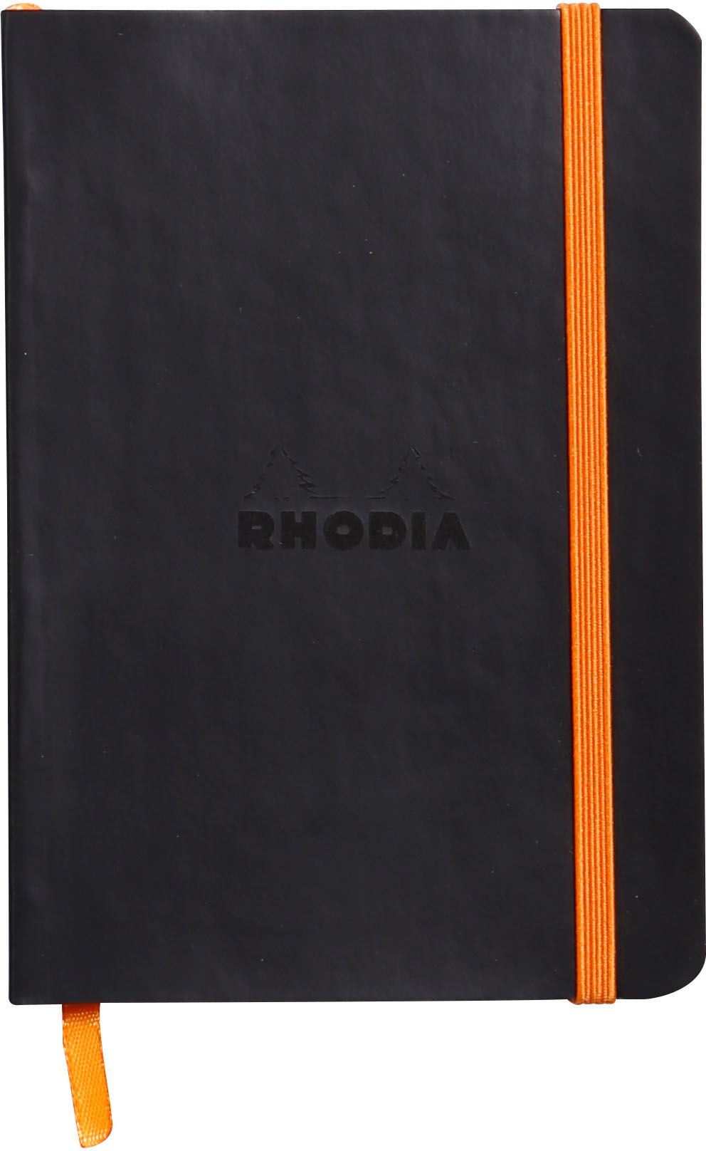 Carnet broché souple Rhodiarama noir - 10,5 x 14,8 cm - ligné - 144 pages