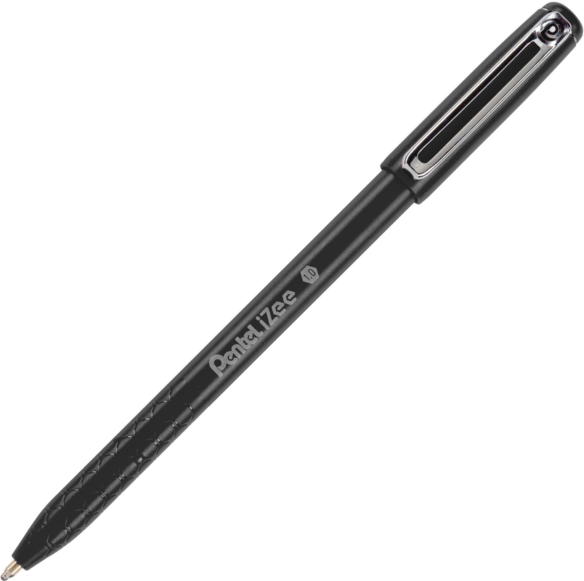 Stylo bille Pentel IZEE à capuchon pointe 1 mm - écriture large - noir