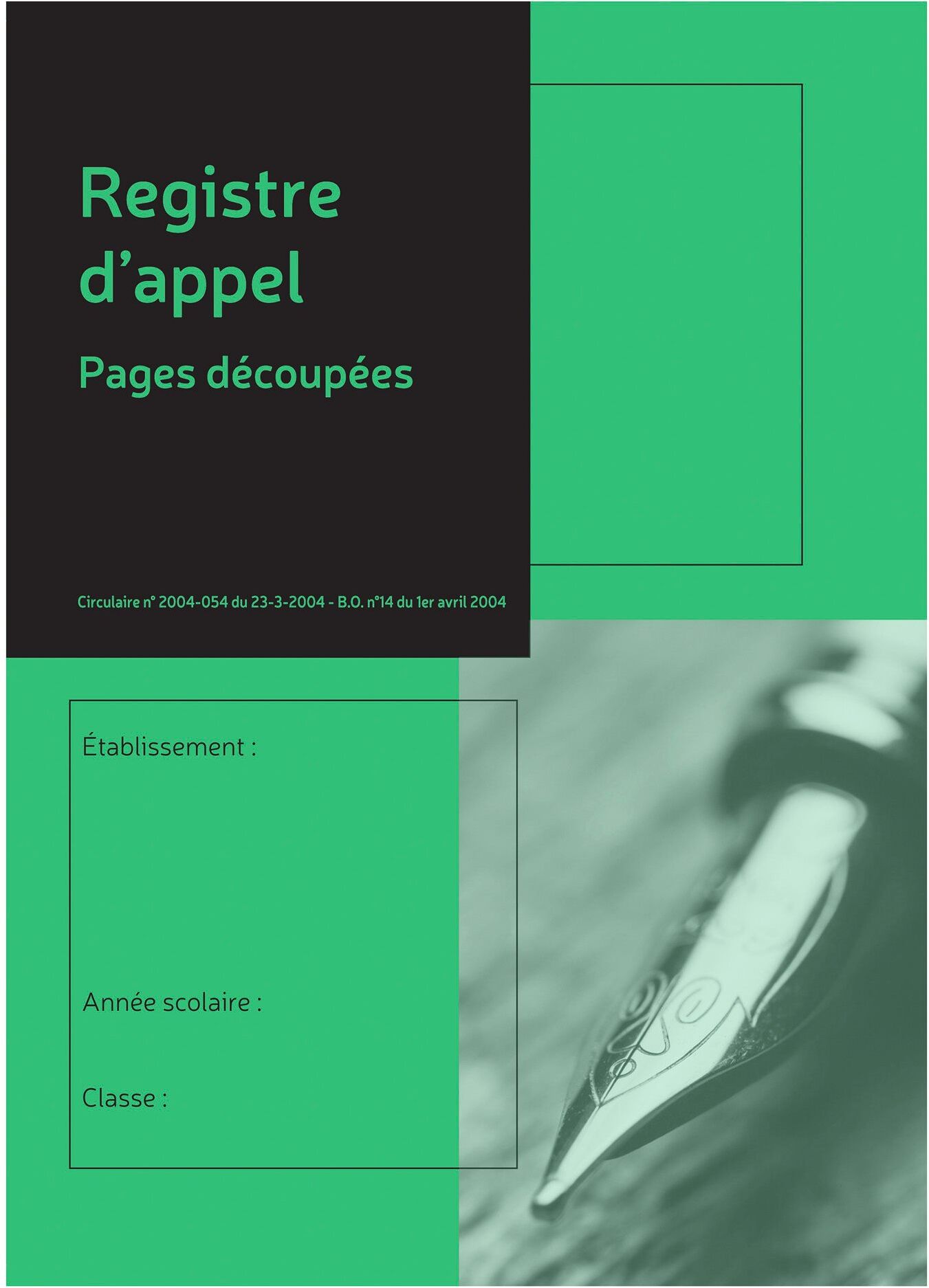 Registre d'appels journaliers Le Dauphin - A4 21 x 29,7 cm - 80 pages