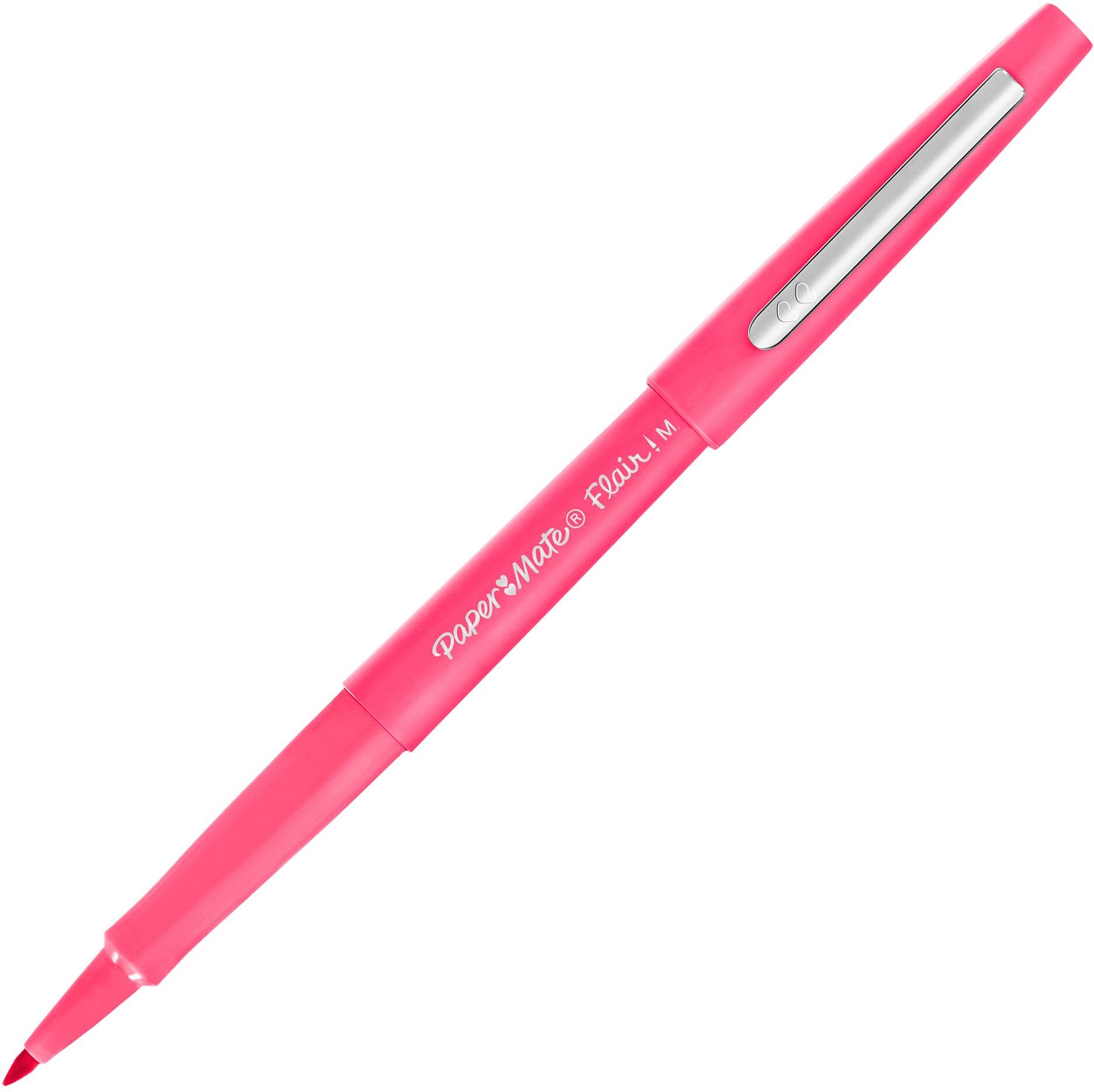 Stylo feutre Flair 1 mm Papermate - rose Blanc