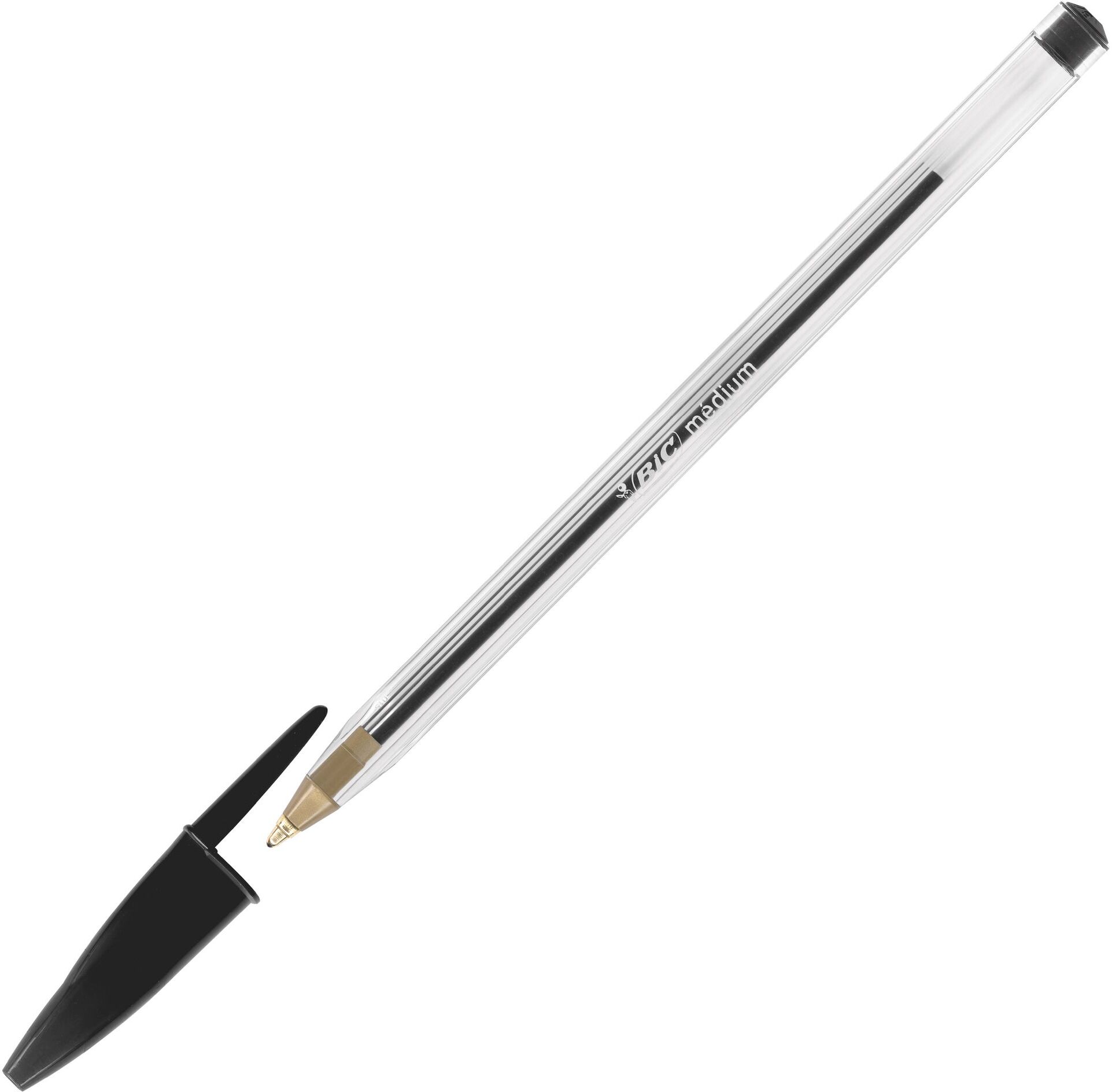 Stylo bille Bic Cristal - noir - Lot de 50 Anthracite