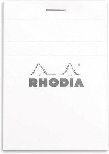 Rhodia Bloc de direction 160 pages n°11 7,4x10,5cm 5x5. Couverture Blanche - Lot de 14