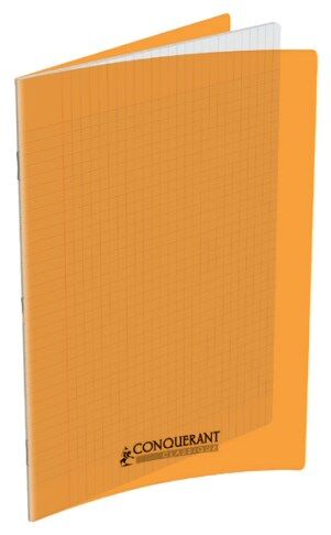 Oxford Cahier piqûre 17x22cm 32 pages 90g grands carreaux Seyès. Couverture polypropylène Orange - Lot de 24 Bleu nuit