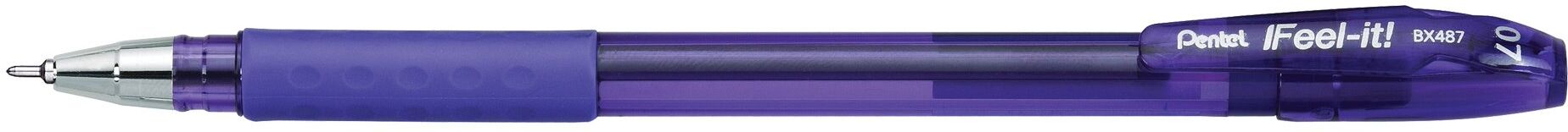 Pentel Stylo à bille IFEEL IT à capuchon 0,7mm. Encre Violette. - Lot de 18